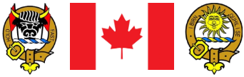 A red and white flag with a maple leaf on it.